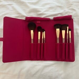 Sephora Makeup Brush Set in Pink and Gold with Case - NEW
